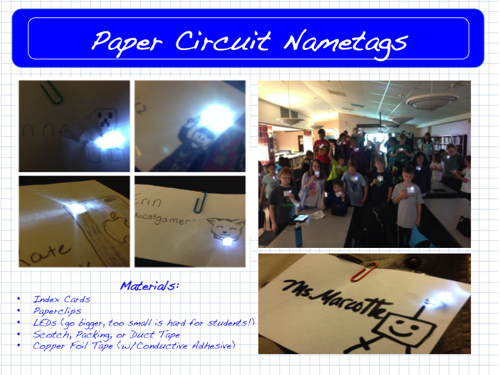 Paper Circuit Nametags
